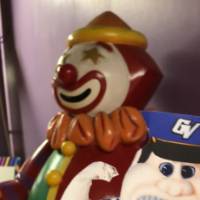 Louie the Laker next to Clown